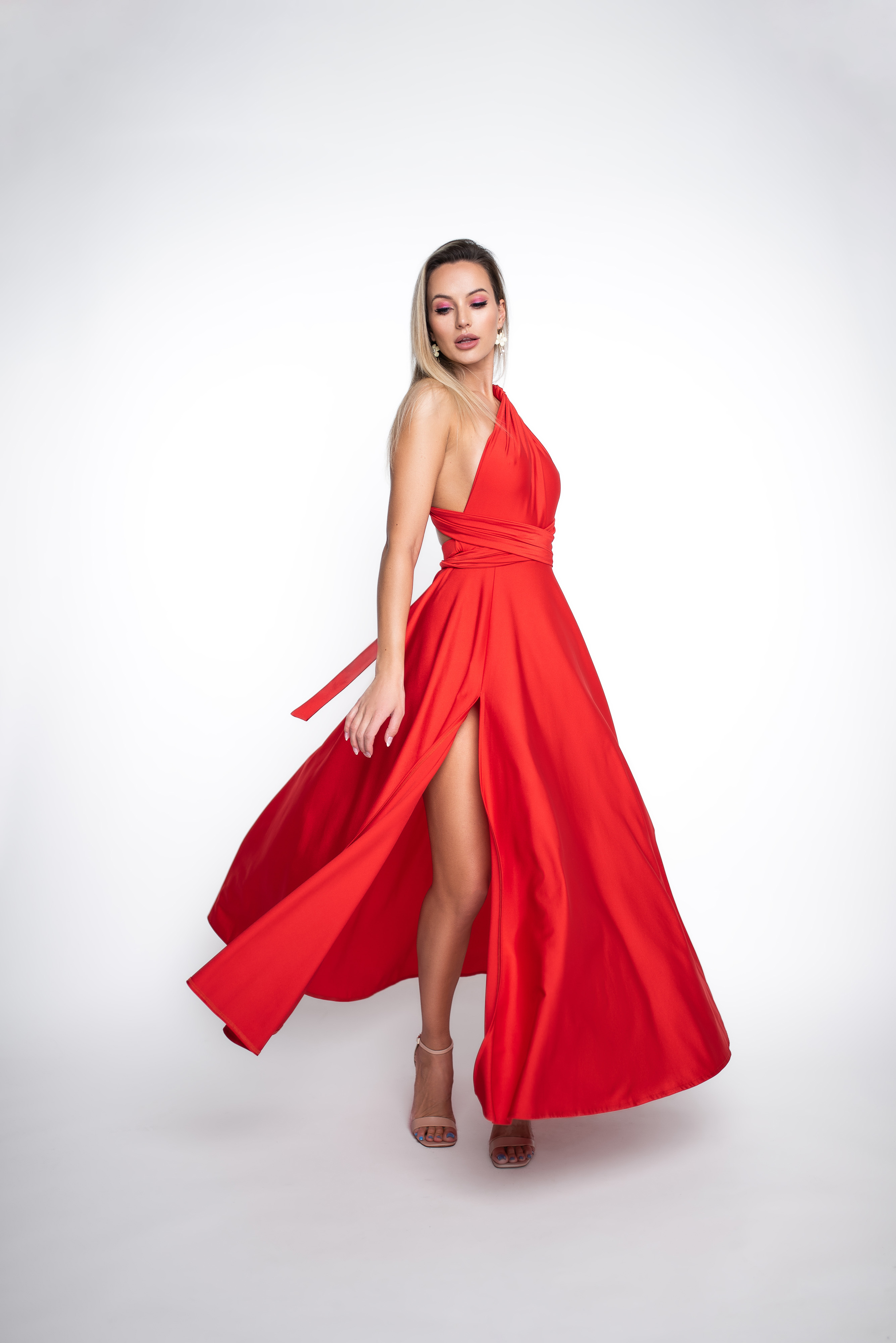 Red long MULTI dress