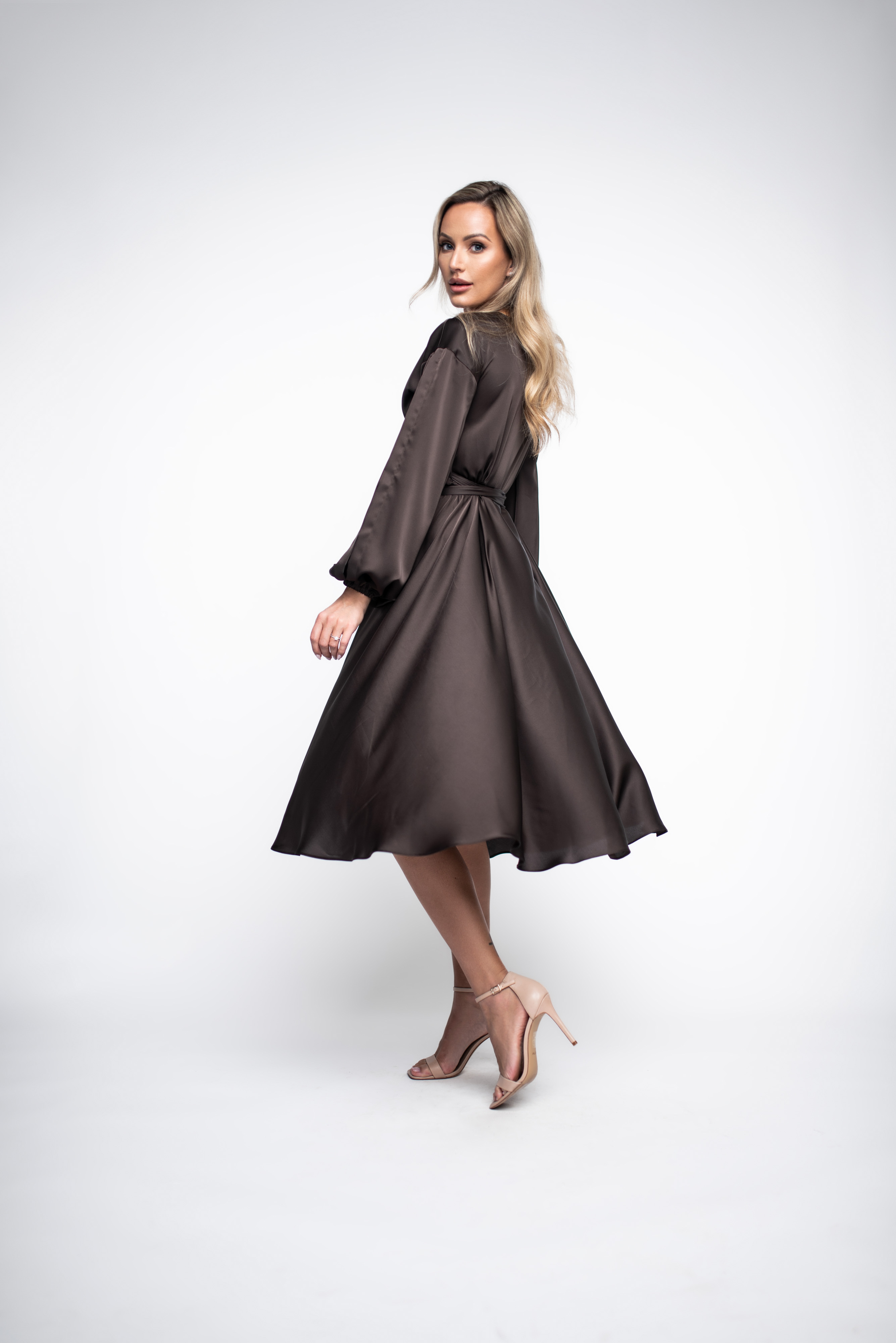 Wrap overs dress Lille chocolate