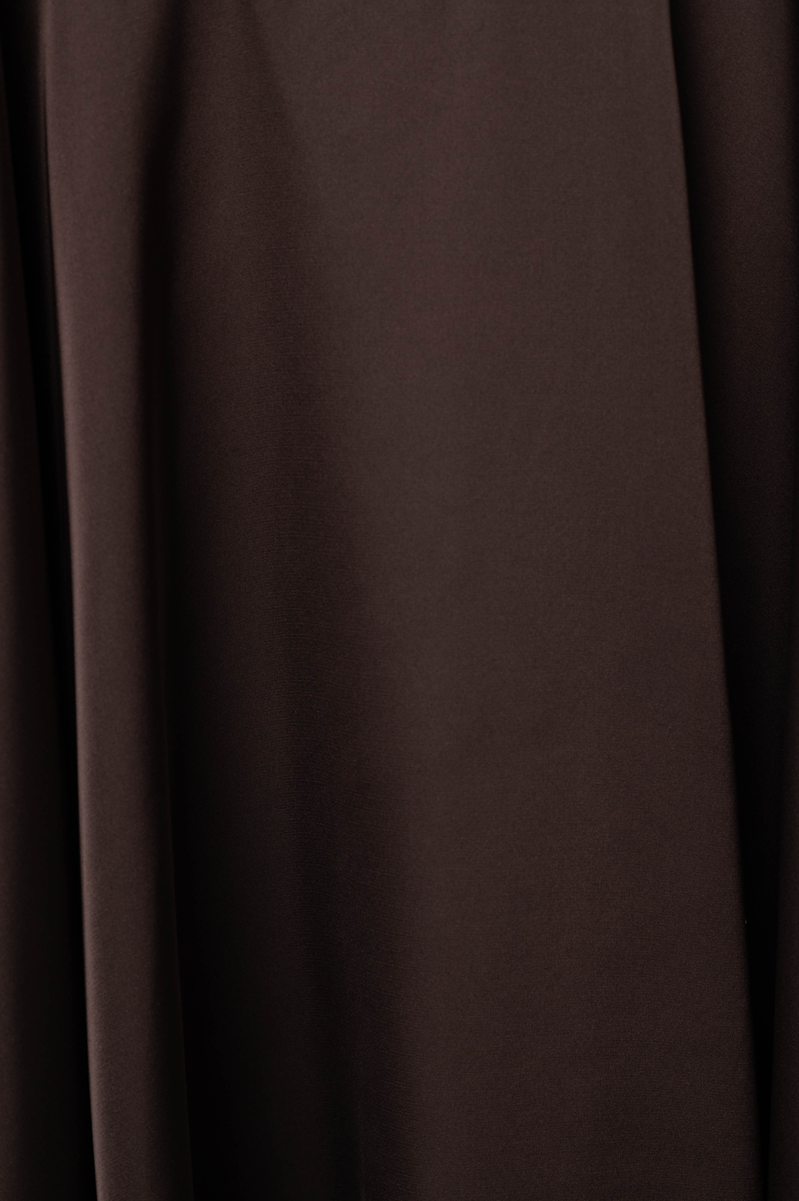 Chocolate silky wrap-over dress "Lille"