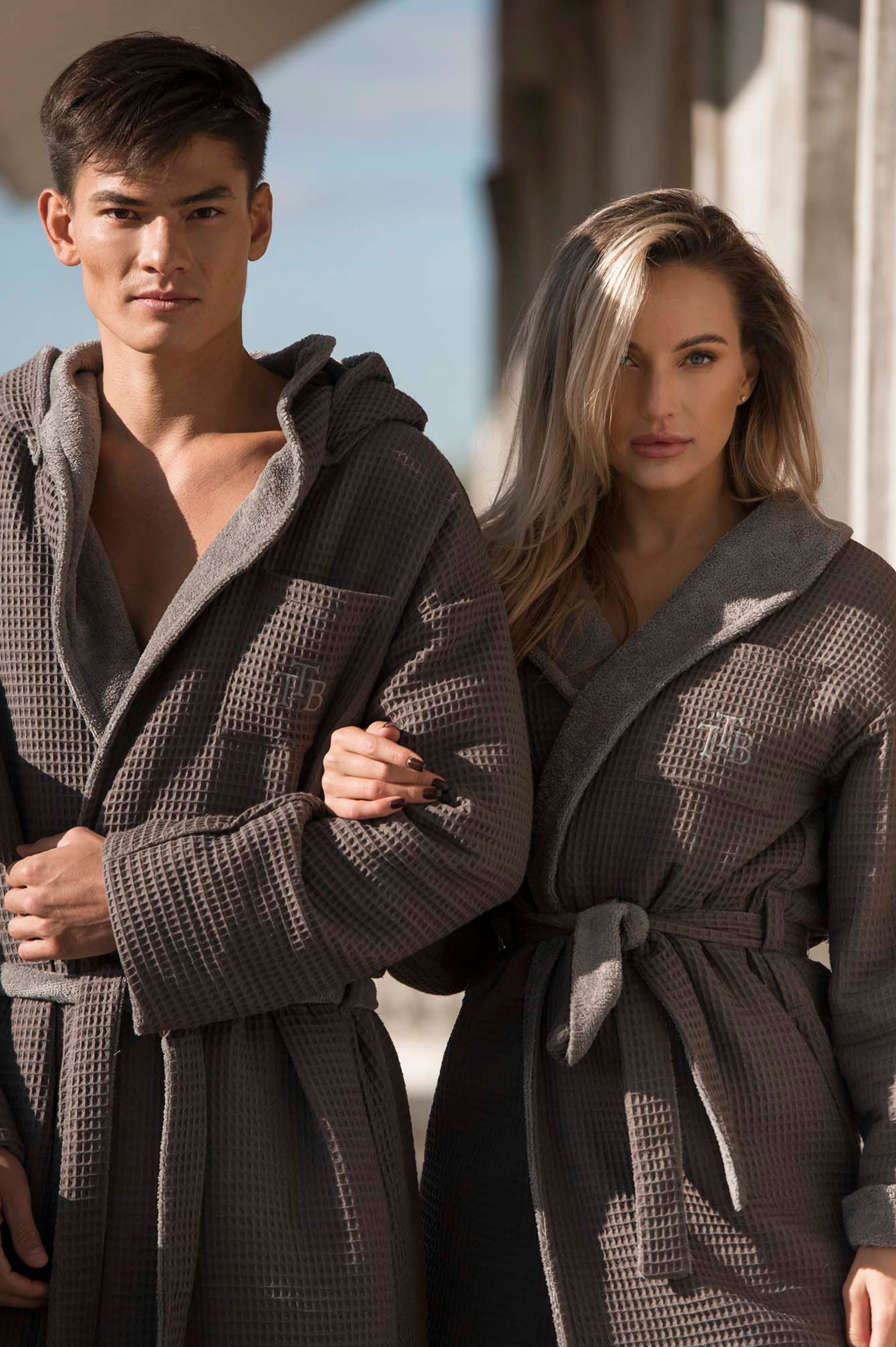 Grey women's bathrobe