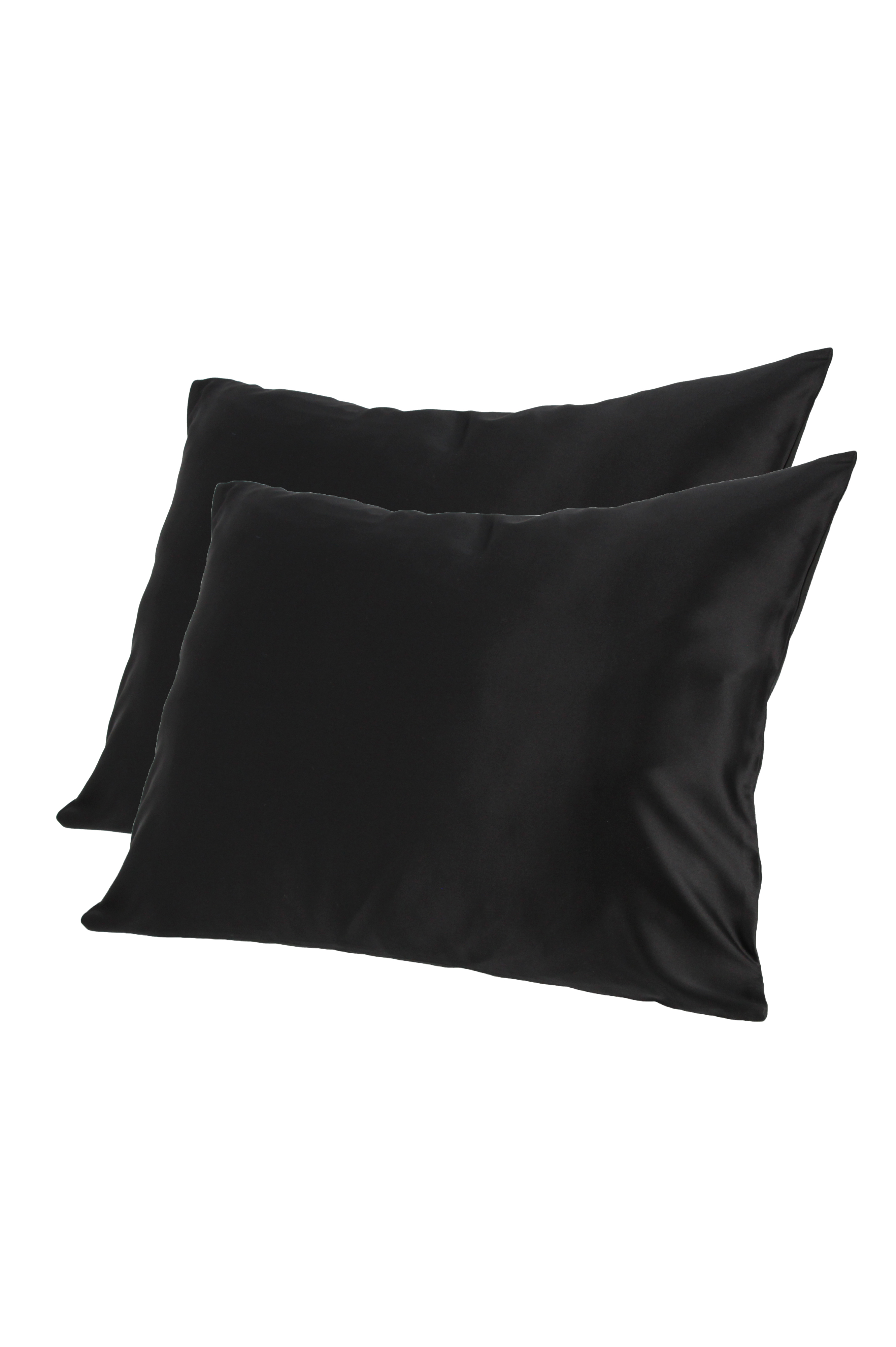 Black Silky Pillowcases Set - Top To Bottom Fashion